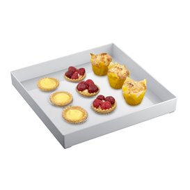Bandeja Plastico Tray Branco 30x30cm (1 Unidades)