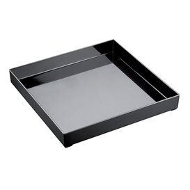 Bandeja Plastico Tray Preto 30x30cm (9 Unidades)