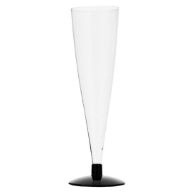 Copo Flute Champanhe Base Preta PS 150ml 2P (6 Uds)