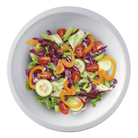 Prato Plastico Raso Branco Round PP Ø220mm (50 Uds)