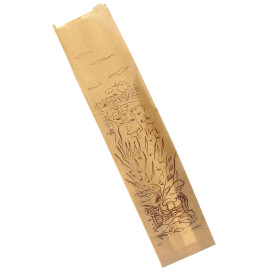 Saco de Papel "Siega" Kraft 12+9x50cm (100 Unidades)