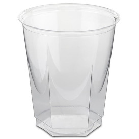 Copo Plastico Hexagonal PS Cristal 250ml (50 Uds)
