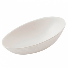 Tigela Cana-de-açúcar Degustação Oval Branco 8x5cm (500 Uds)