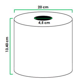 Rolo Higiênico Industrial 2F 1000g 325m (6 Uds)