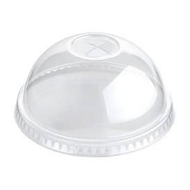 Tampa Cupula Cruz PET Transparent  Ø9,4cm (900 Uds)