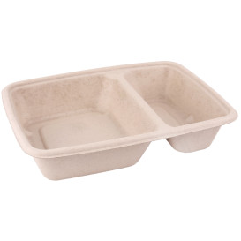 Embalagem Cana-de-açúcar 2 C com tampas 750ml 23x16cm (15 Uds)