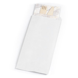 Envelopes de Talheres Branco 9x24cm (1000 Uds)