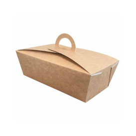  Caixa TakeAway com alça Kraft 12,5x25x7,5cm (25 Uds)