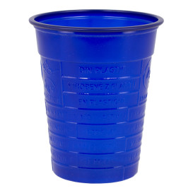 Copo de Plastico PS Azul Escuro 200ml Ø7cm (50 Unidades)