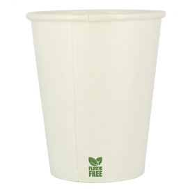 Copo de Cartão Plastic Free 8 Oz/240ml Branco Ø8cm (1.000 Uds)