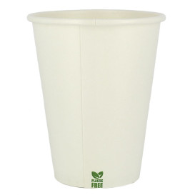 Copo de Cartão Plastic Free 14 Oz/420ml Branco Ø9cm (1.000 Uds)