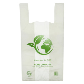 Saco Plastico Alça Bio Home Compost 55x60 cm (100 Uds)