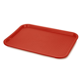 Bandeja Plastico Rigido Vermelho 27,5x35,5cm (1 Uds)