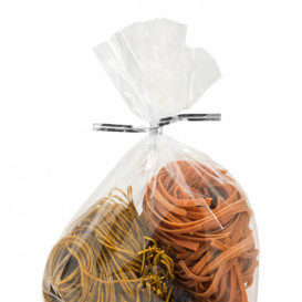 Fecho Práctico para Sacos em Metal Prata 9,5cm (1000 Uds)