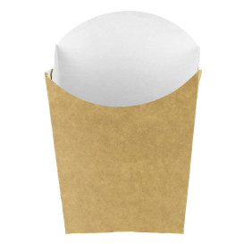 Caixa Batata Frita Mediana Kraft 8,2x3,5x12,5cm (500 Uds)