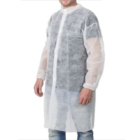 Bata Visita TST PP com Velcro e Sem Bolsos Branco XL 25gr (1 Ud)