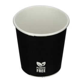 Copo de Cartão Plastic Free 4 Oz/120ml Preto Ø6,2cm (100 Uds)