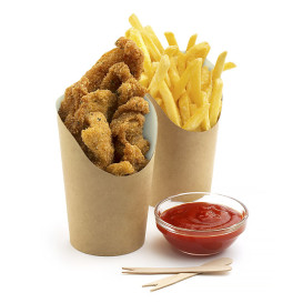 Copo Descartavel Anti-Gordura Efeito Kraft Medio (55 Uds)