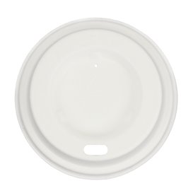 Tampa com Furo de Fibra Moldada Branco Ø7,0cm (60 Uds)