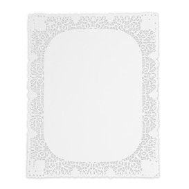 Naperon Papel Branco Rendado Rect. 40x50cm (250 Uds)