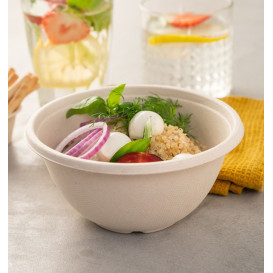 Tigela Cana-de-açúcar "Buddha" 500ml Ø14x7cm (75 Uds)