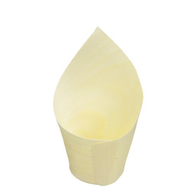 Cone de Madeira Degustação 8cm (50 Uds)
