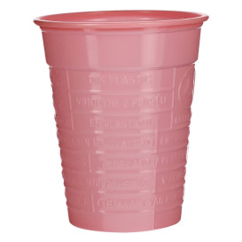Copo de Plástico PS Rosa 200ml Ø7cm (50 Uds)