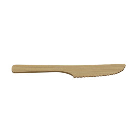 Faca pequena de Bambu 9cm em caixa (100 Uds)