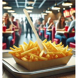 Garfo de Madeira Eco 16cm (100 Uds)