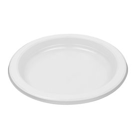 Prato Reutilizável PS Raso Branco 16,5cm (50 Uds)