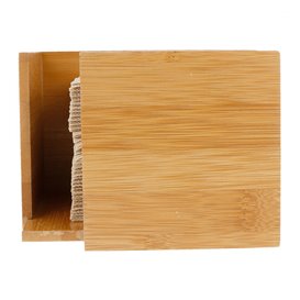 Porta-Guardanapos Cocktail de Bambu 13,5x13,5x10cm (12 Uds)