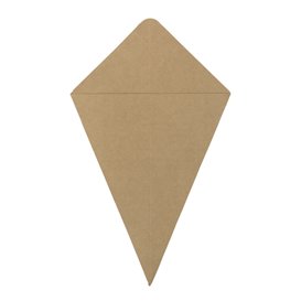 Cone de Papel Kraft 19,5cm 100g (50 Uds)