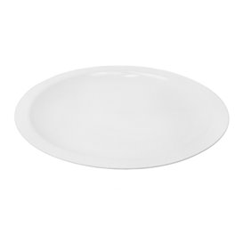 Prato Duro Reutilizável Raso Branco "Round" PP Ø18,5cm (600 Uds)