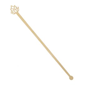 Agitador de Bebida em Bambu com Flor de Lótus 18cm (50 Uds)