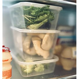 Terrina Retangular PP Transparente 750ml 17,4x11,6x5,5cm (25 Uds)