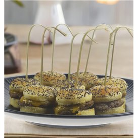 Espeto Curvo de Bambu 9 cm (1.200Uds)