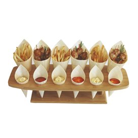 Stand de Bambu para 12 Cones (4 Uds)