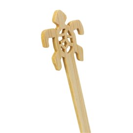 Agitador de Bebida Tartaruga em Bambu 12cm (600 Uds)
