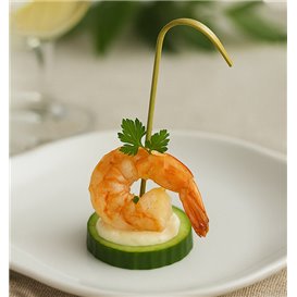 Espeto Curvo de Bambu 9 cm (1.200Uds)